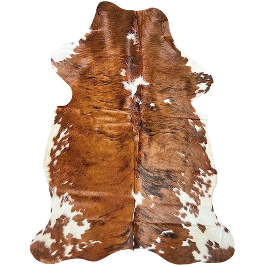 Large Tricolor Cowhide Rug L400 - 5x 6.5 ft
