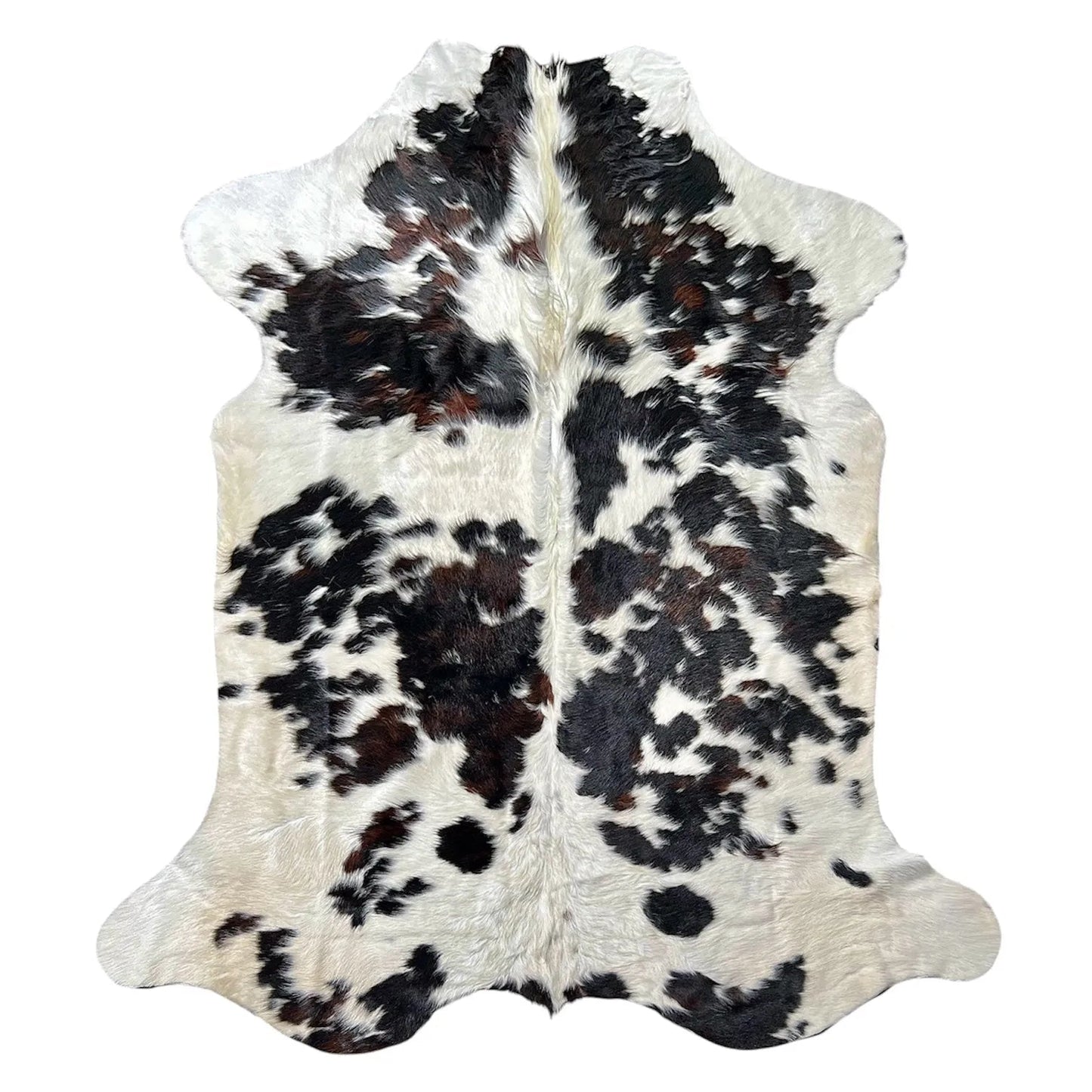 Large Tricolor Cowhide Rug L544 - 5.10x 7 ft