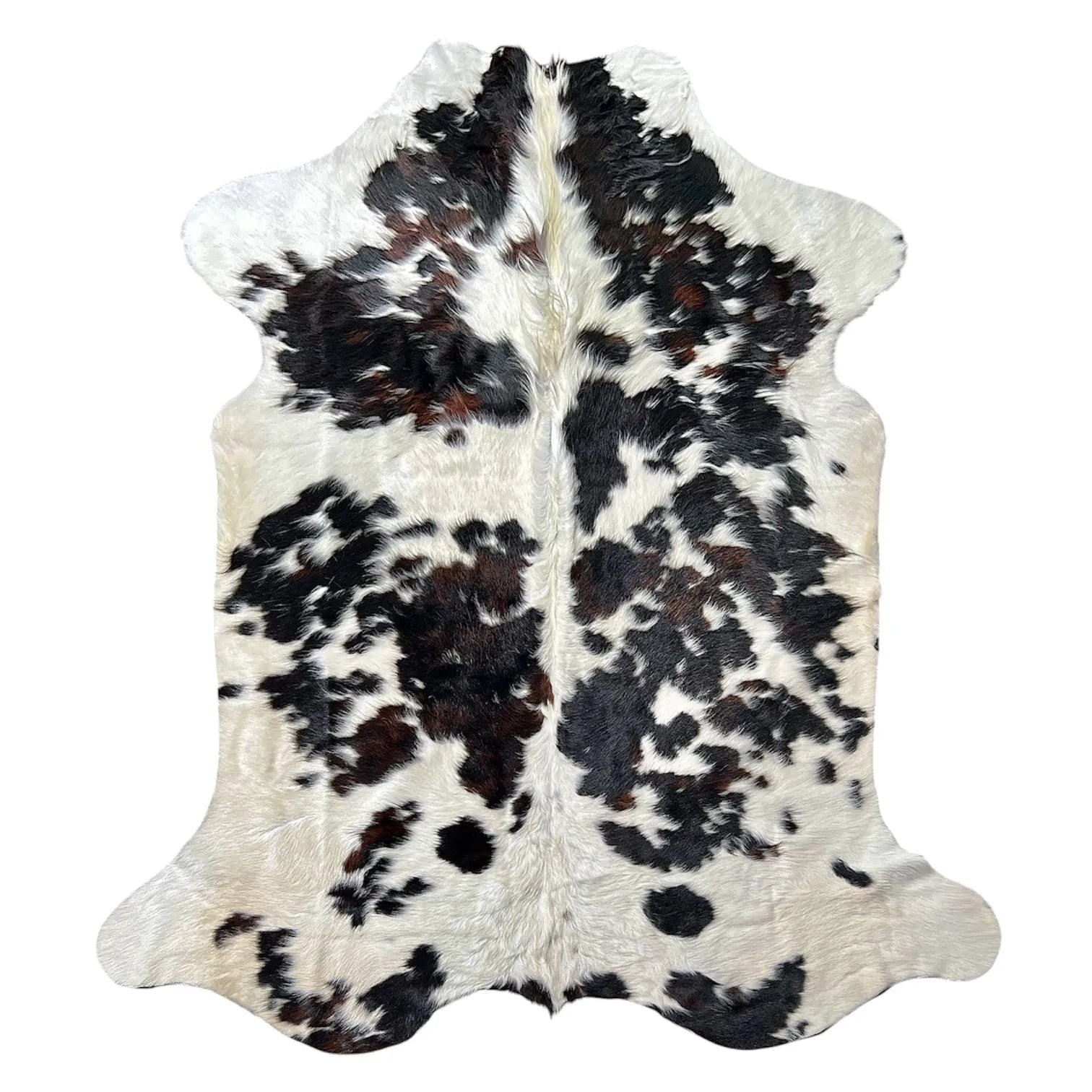 Large Tricolor Cowhide Rug L544 - 5.10x 7 ft