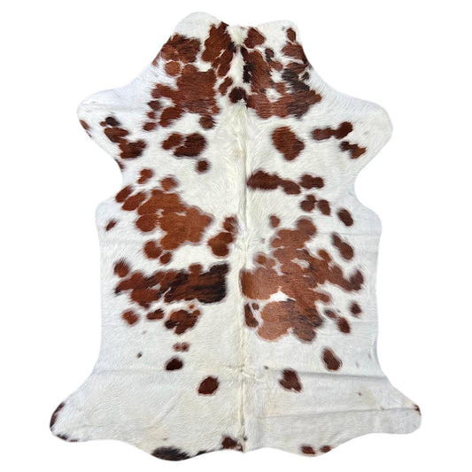 Large Tricolor Cowhide Rug M429 - 5.10x 6.9 ft