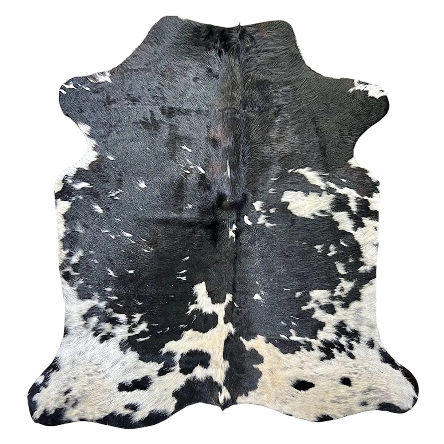 Large Tricolor Cowhide Rug M547 - 5.8x 6.6 ft