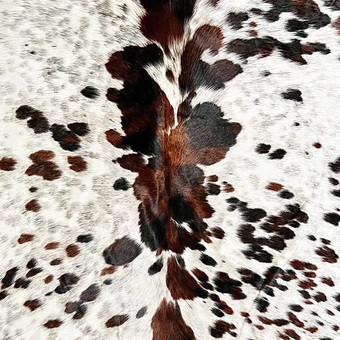 Large Tricolor Cowhide Rug Size 5.1x 6.10 ft - 5303J