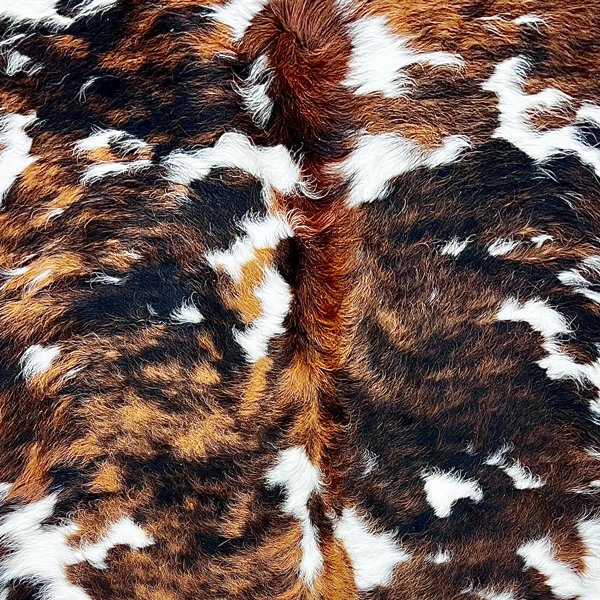 Large Tricolor Cowhide Rug Size 5.5 x 6.1 ft - 4935 - Rodeo Cowhide Rugs