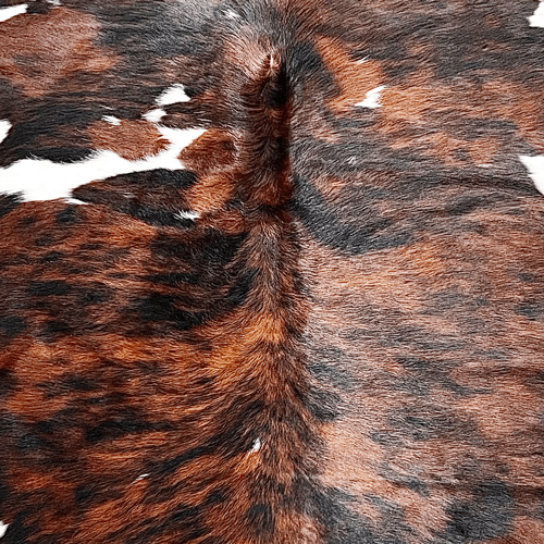 Large Tricolor Cowhide Rug Size 6.1x 7.1 ft - 5335O