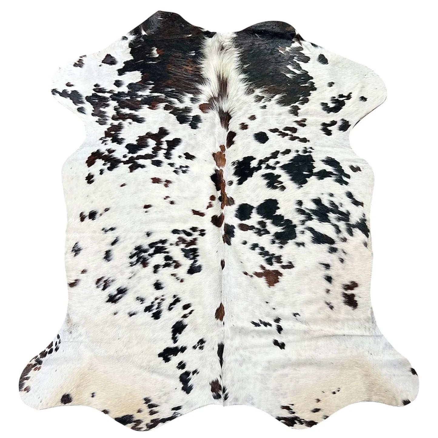 Large Trioclor Cowhide Rug O519 - 5.9x 6.5 ft