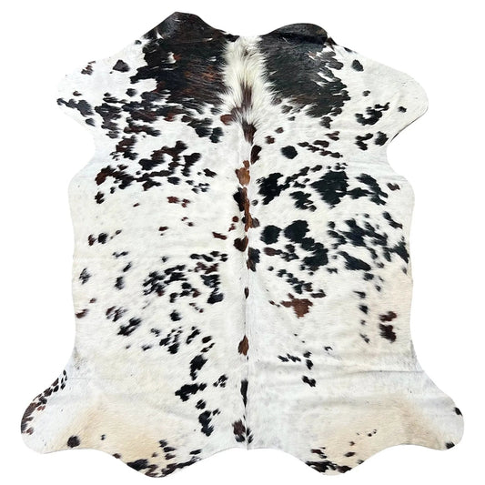 Large Trioclor Cowhide Rug O519 - 5.9x 6.5 ft