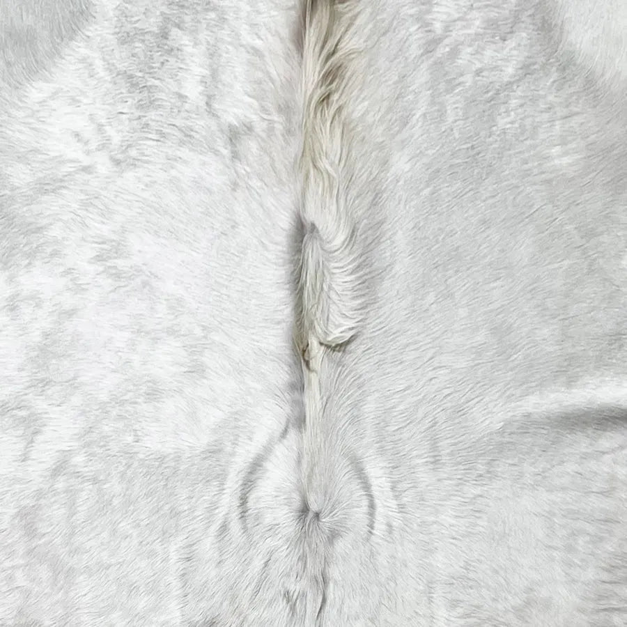 Large White Cowhide Rug Size 5.7x 6.11 ft - 5284