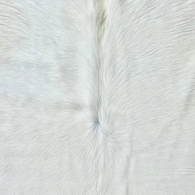 Large White Cowhide Rug Size 6.4x 6.8 ft - 5282
