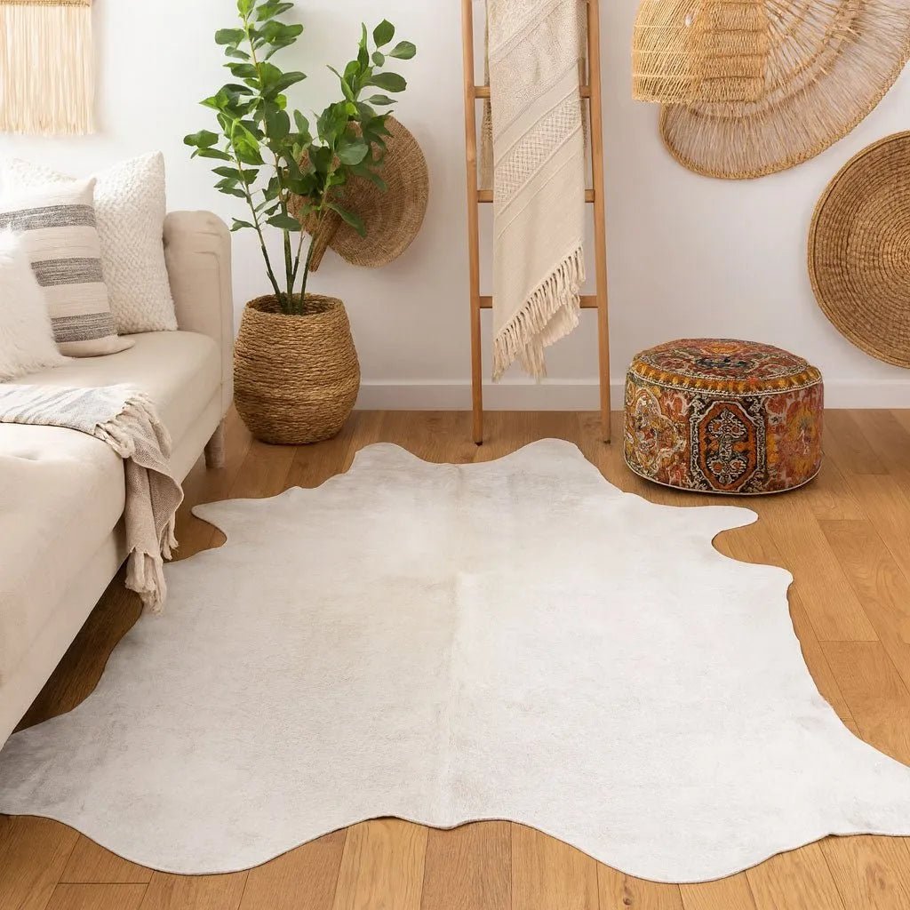 Light Gray Brindle Cowhide Rug Size 6.5x 6.10 ft - 5246