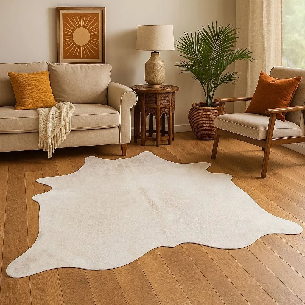 Light Gray Brindle Cowhide Rug Size 6.5x 6.10 ft - 5246