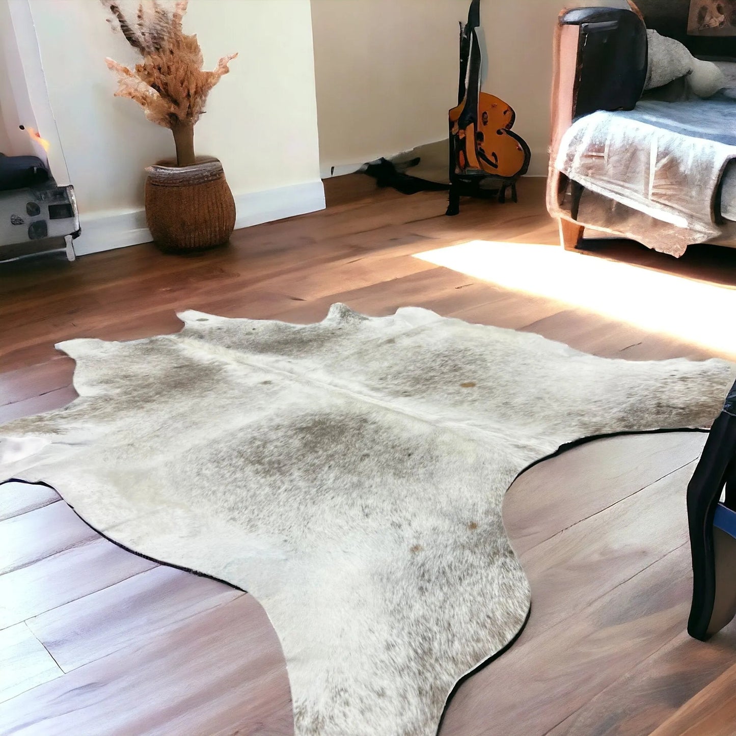 Natural Brown Genuine Cowhide Rug