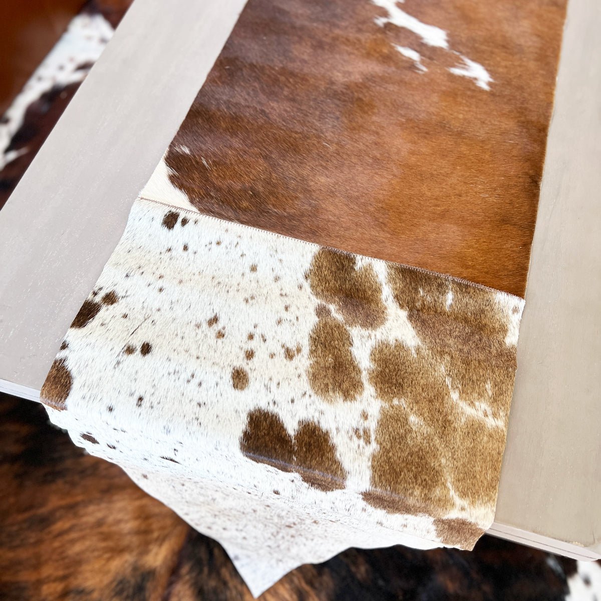 Natural Cowhide Table Runner