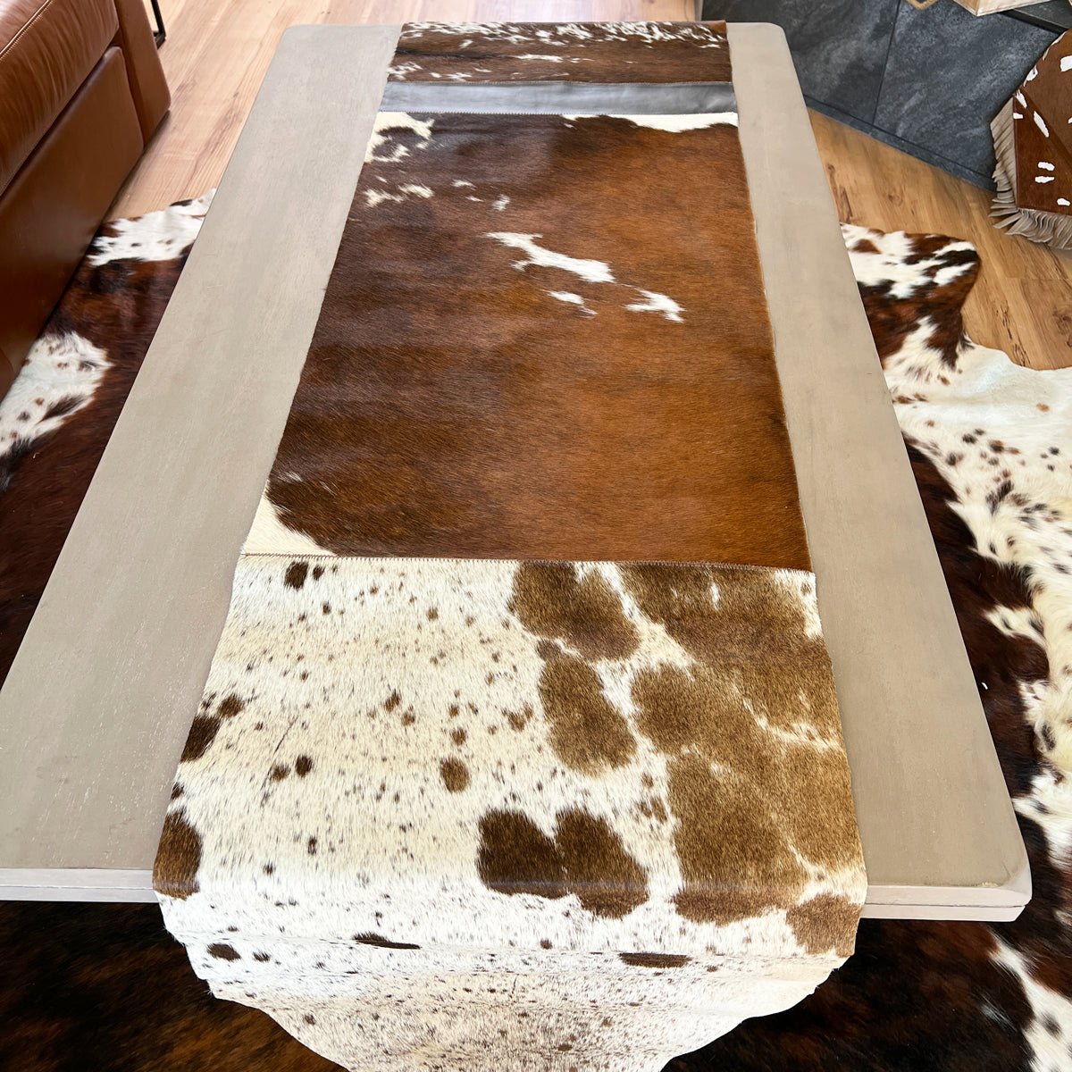 Natural Cowhide Table Runner