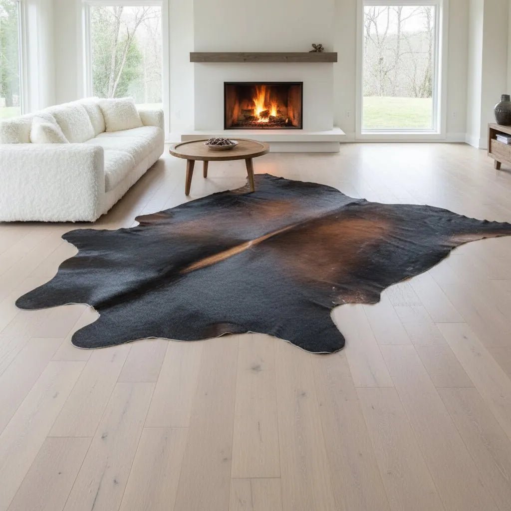 Oversized Brazilian Cowhide Rug Size 6.10x 9.3 ft - 5330