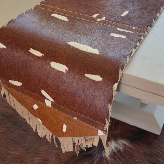 cowhide table runner