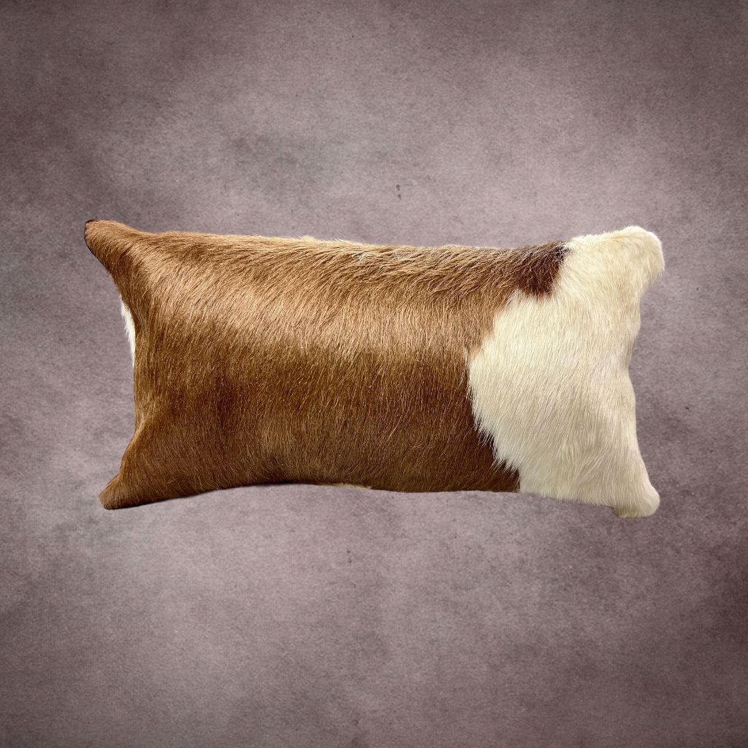 Rich Latte Cowhide Pillow Cover - PL026 - Rodeo Cowhide Rugs