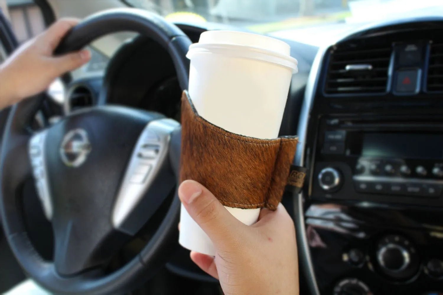 Rodeo Cowhide Cup Sleeve