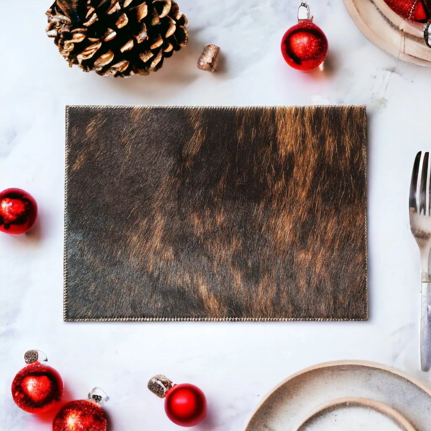 Rodeo cowhide placemats