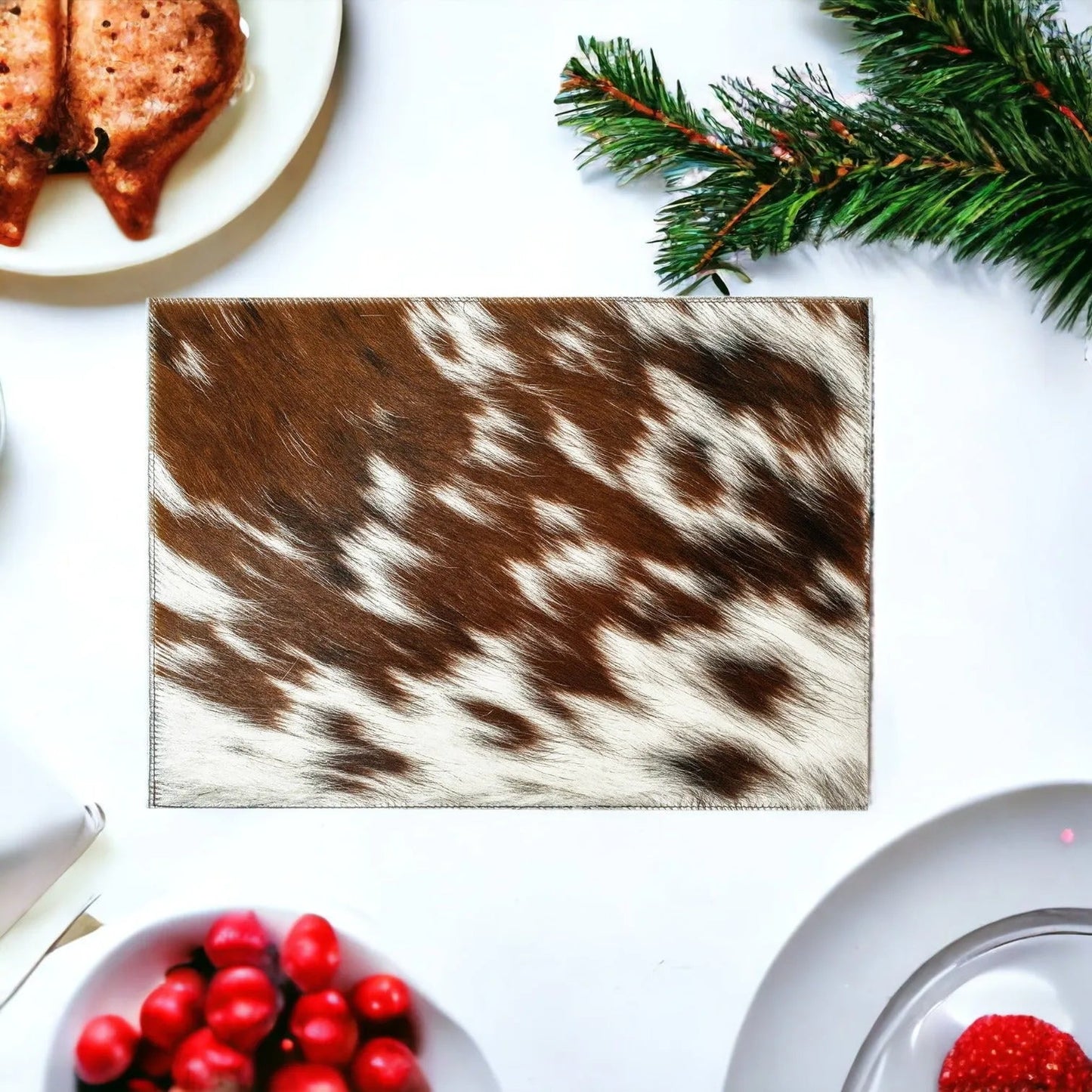 Rodeo cowhide placemats