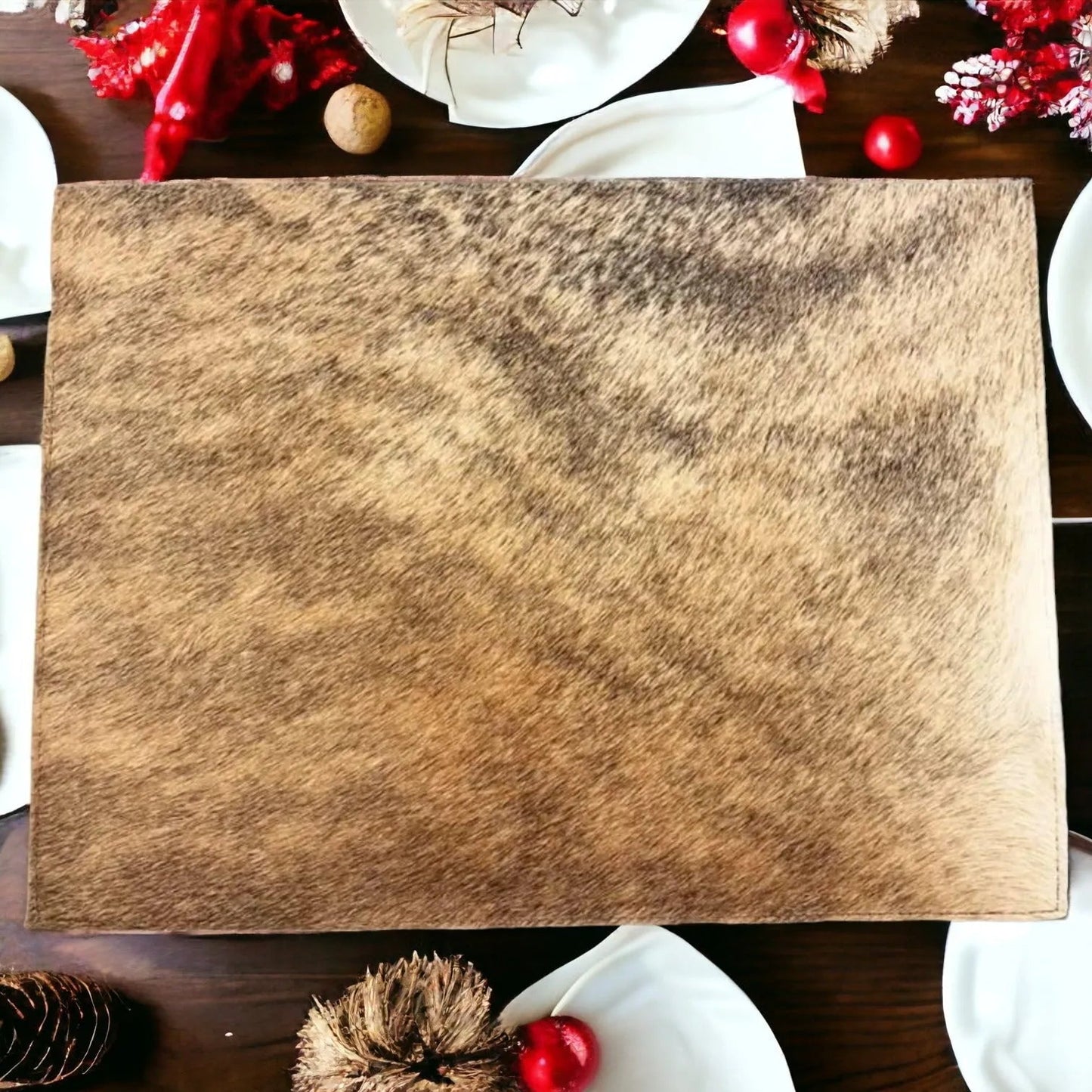 Rodeo cowhide placemats