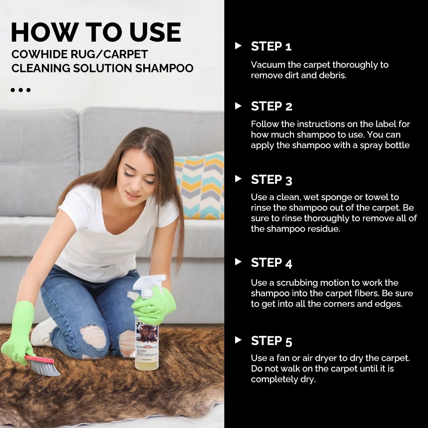 Rodeo Cowhide Shampoo Rug Cleaner