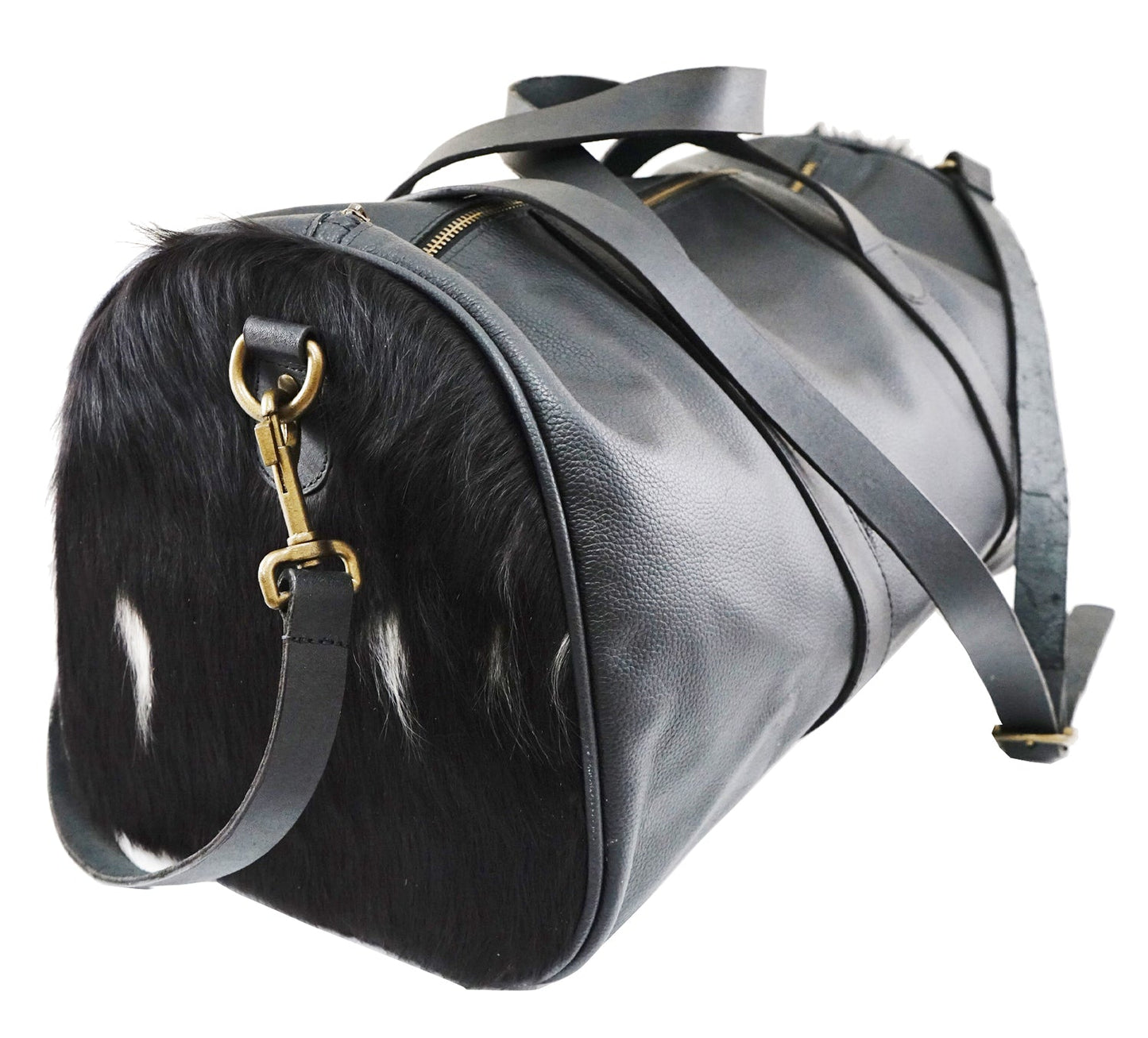 RODEO Daily Duffel cowhide leather Bag - Rodeo Cowhide RugsBlack