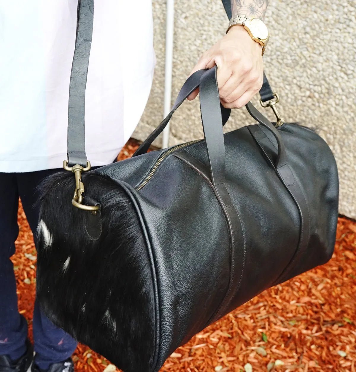 Ariat Rodeo Duffle RODEO Daily Duffel cowhide leather Bag
