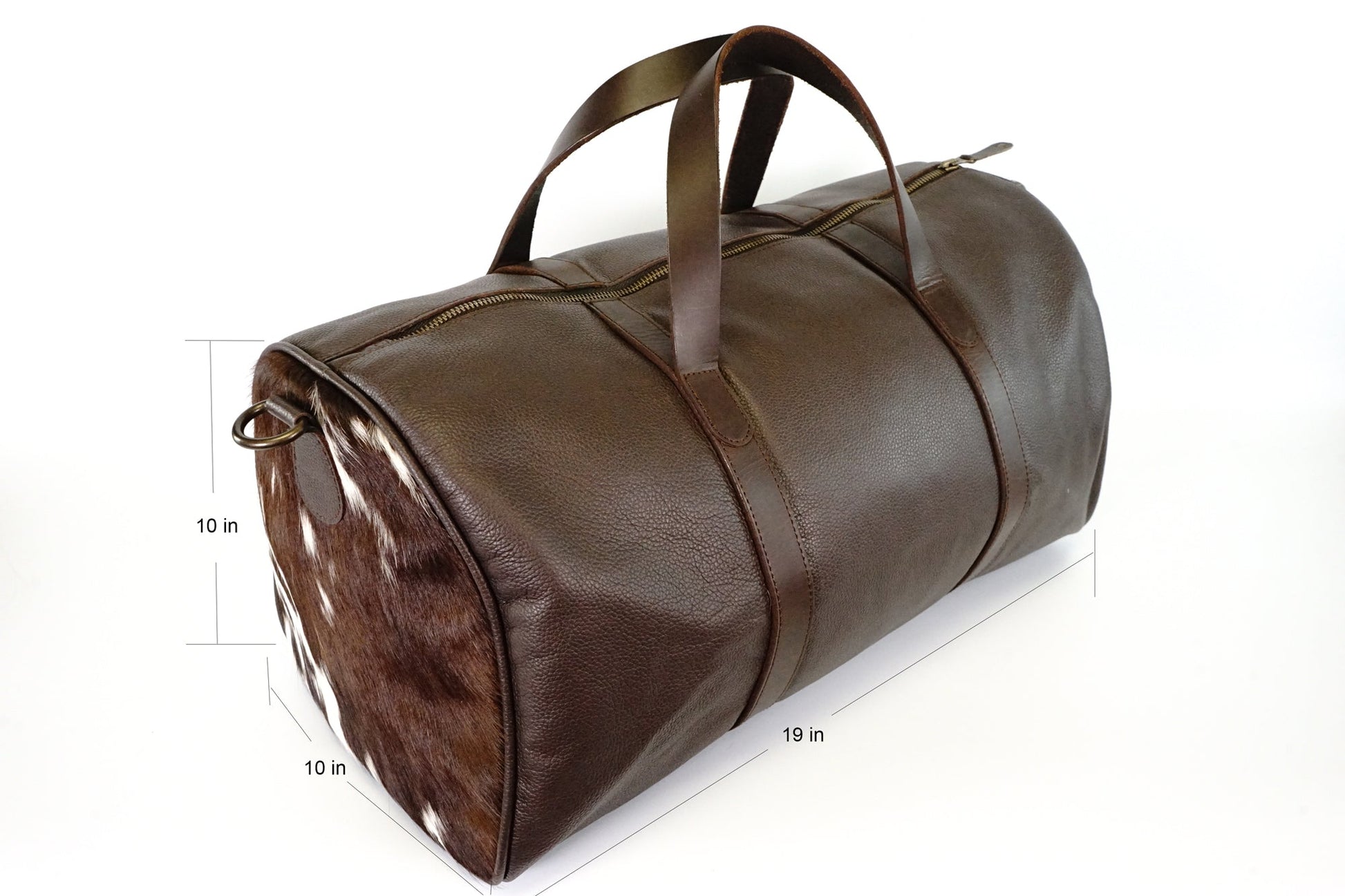 RODEO Daily Duffel cowhide leather Bag - Rodeo Cowhide RugsBlack