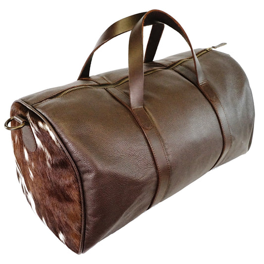RODEO Daily Duffel cowhide leather Bag - Rodeo Cowhide RugsChocolate