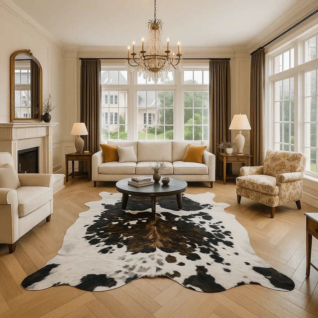 Rodeo Tricolor Cowhide Rug