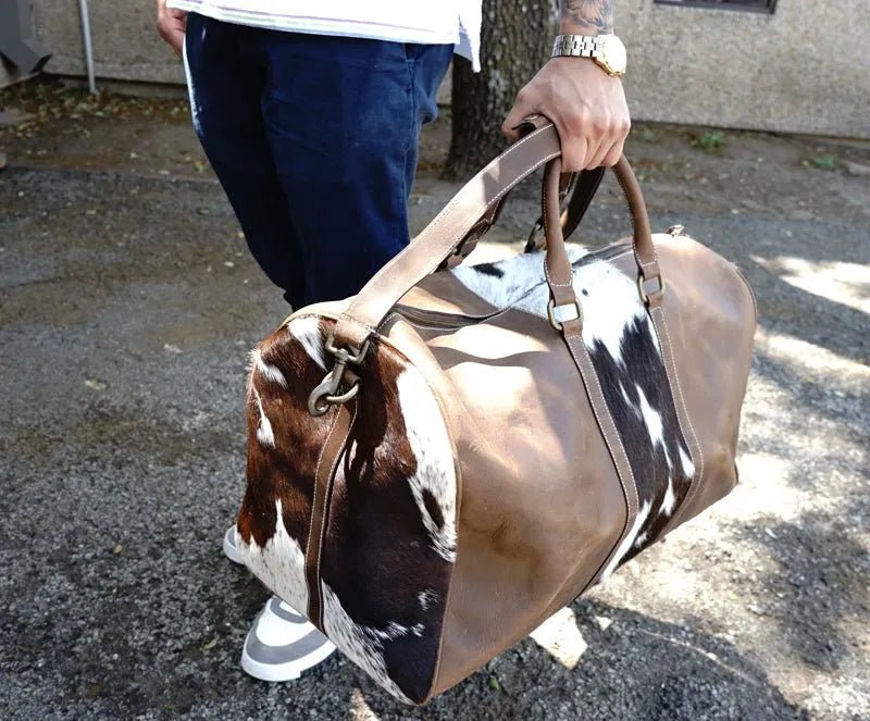 RODEO weekender Duffel carry on cowhide leather Bag