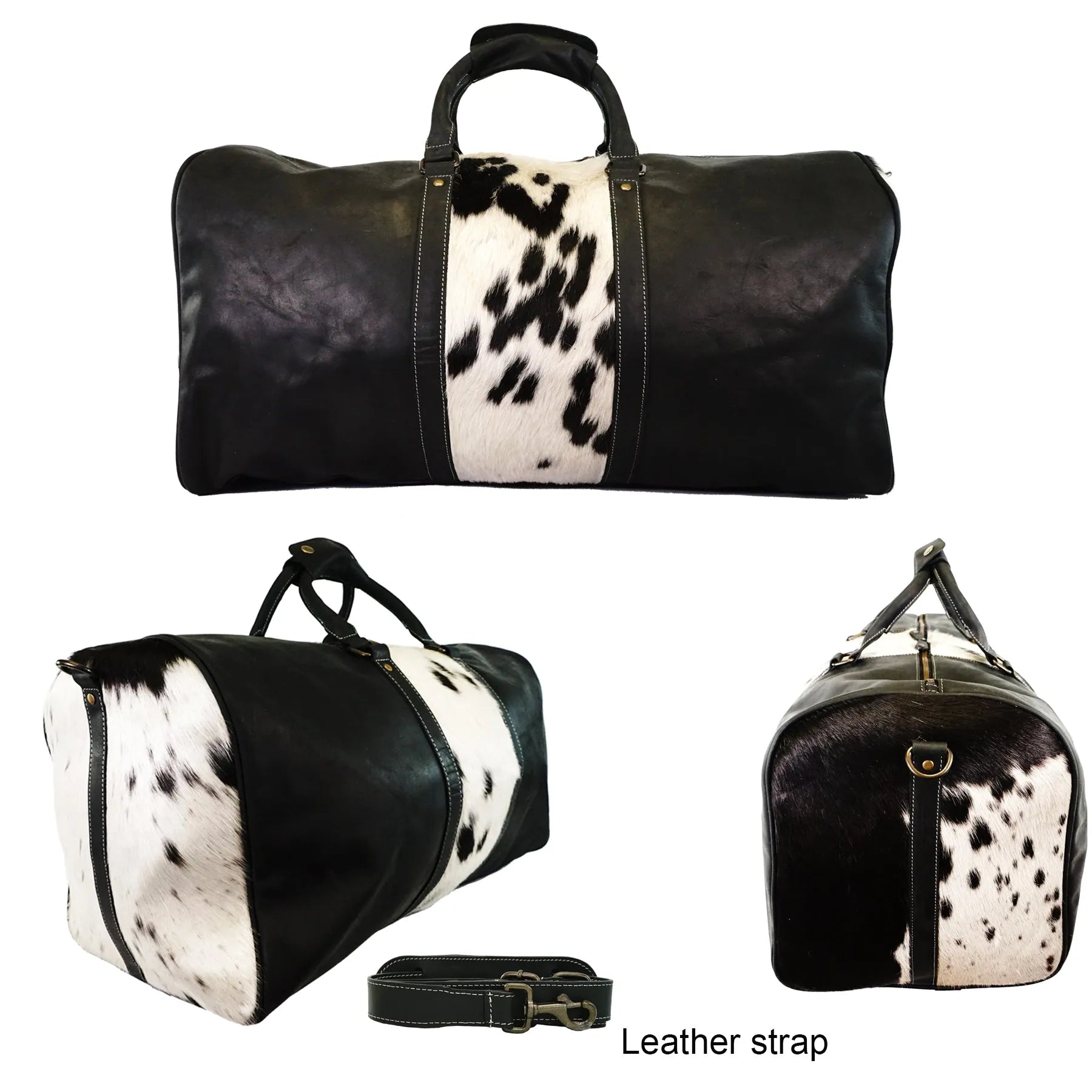 RODEO weekender Duffel carry on cowhide leather Bag