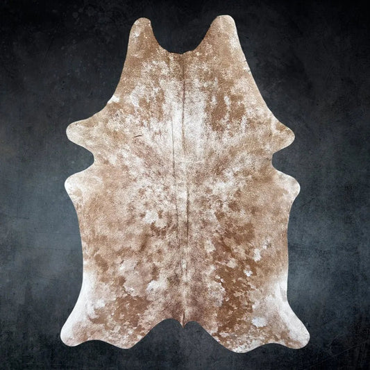 Rustic Brown Cowhide Rug Size 5.9x 7.4 ft - 5285