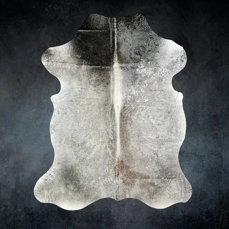 Rustic Gray Cowhide Rug Size 5.11x 7.4 ft - 5297J