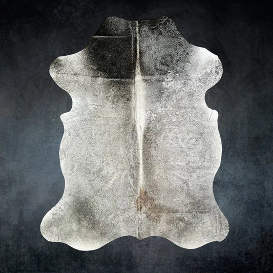 Rustic Gray Cowhide Rug Size 5.11x 7.4 ft - 5297J