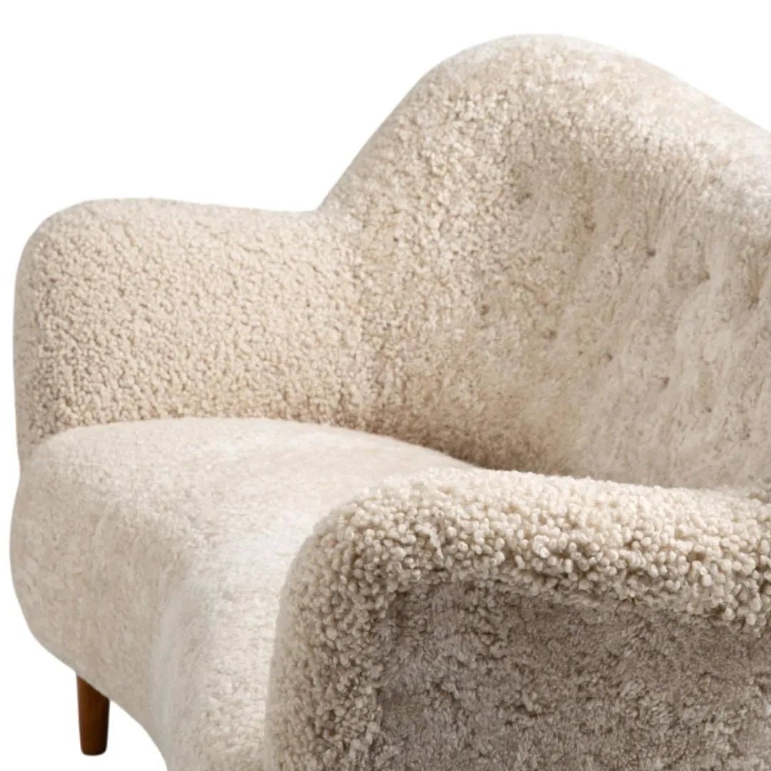 Scandinavian Sheepskin Sofa Loveseat