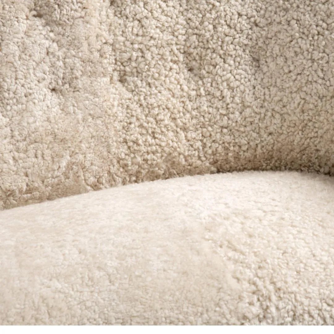 Scandinavian Sheepskin Sofa Loveseat