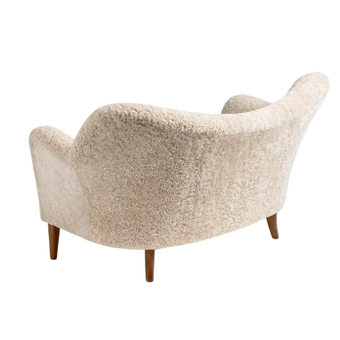 Scandinavian Sheepskin Sofa Loveseat