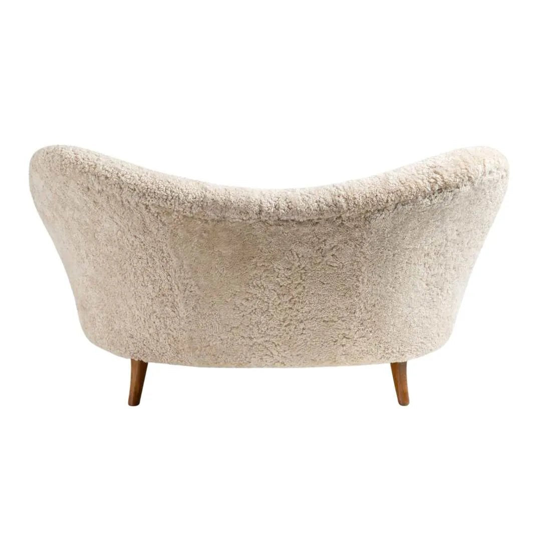 Scandinavian Sheepskin Sofa Loveseat