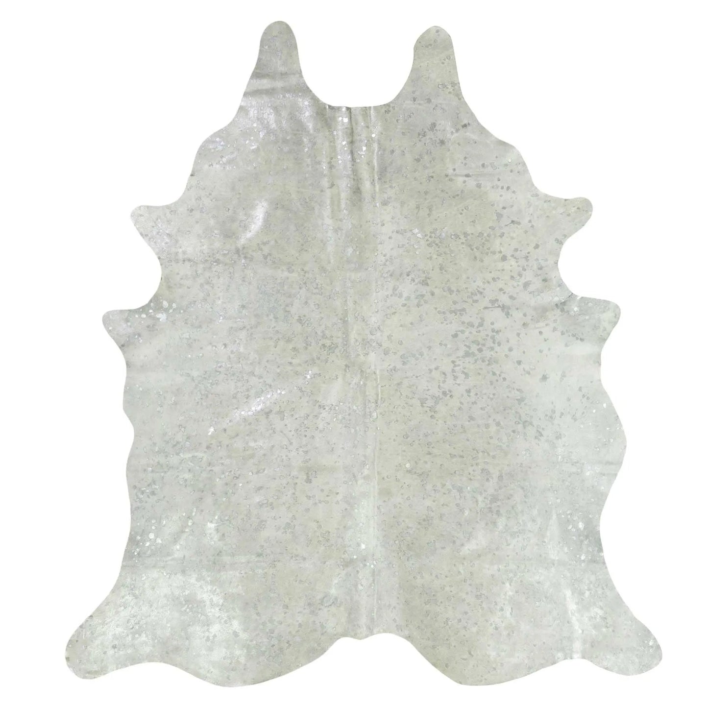 Silver Metallic Cowhide Rug