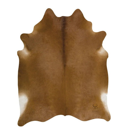 Solid Brown Cowhide Rug