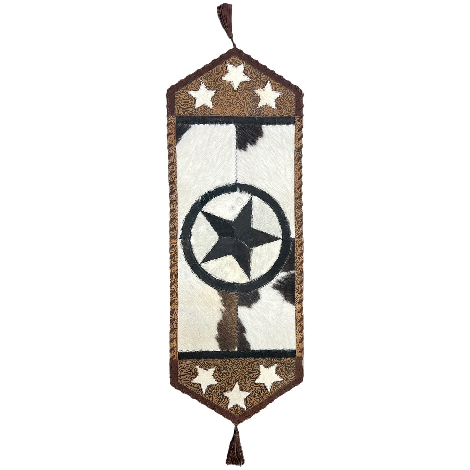 Star-Embellished Cowhide Table Runner - Rodeo Cowhide Rugs
