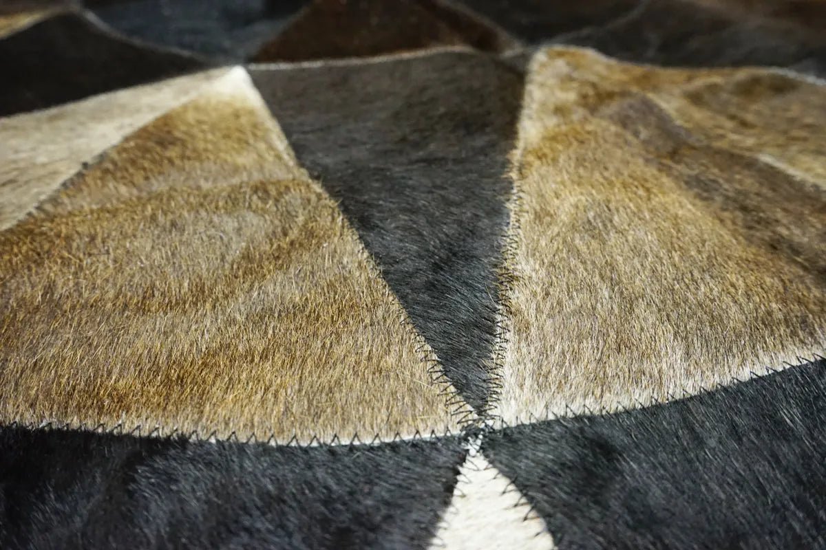 Star Round Cowhide Patchwork