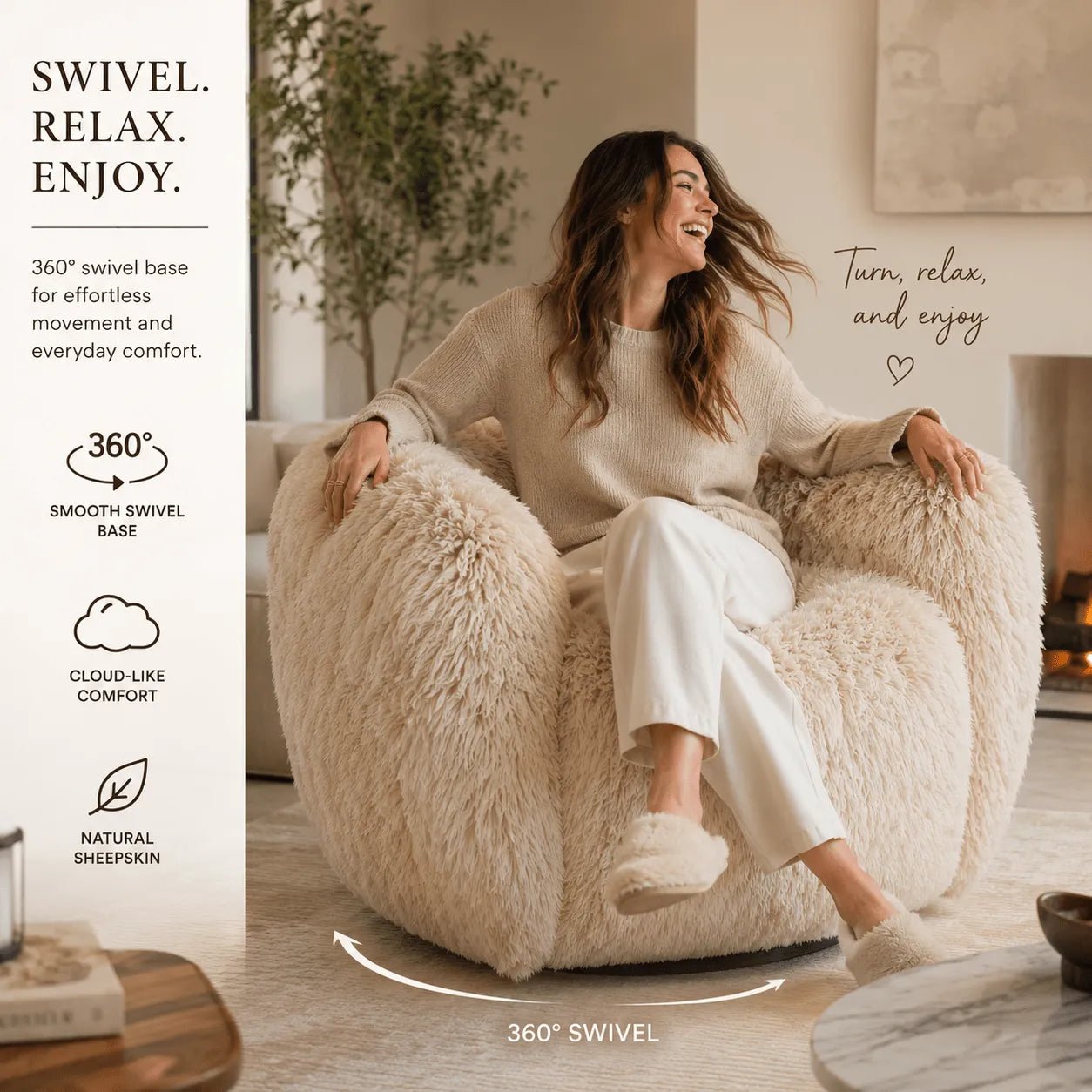 The Alpine Swivel Chair – 360° Rotating