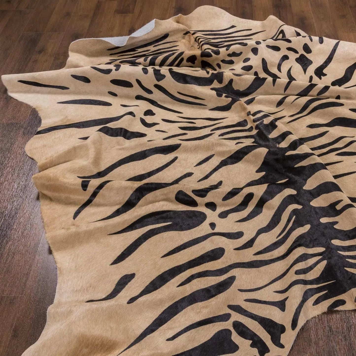 Tiger Print Cowhide Rug