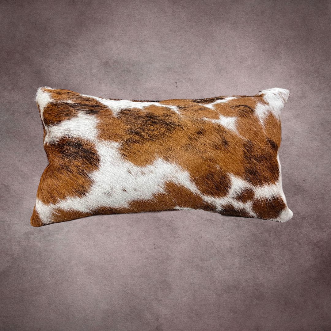 Tricolor Cowhide Pillow Cover - PL025 - Rodeo Cowhide Rugs