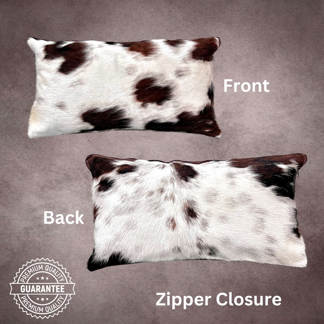 Tricolor Cowhide Pillow Cover - PL043 - Rodeo Cowhide Rugs