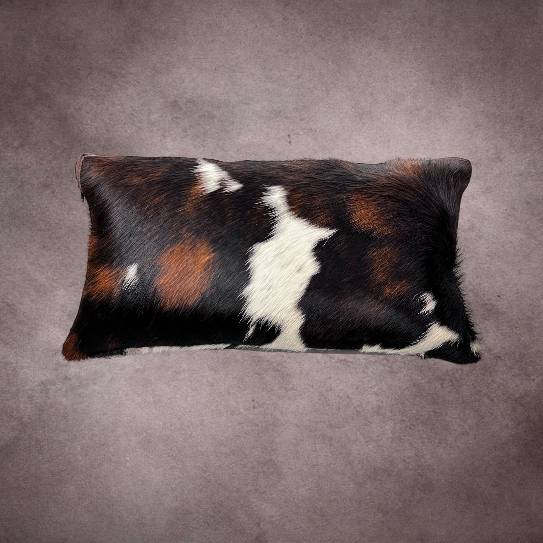 Tricolor Cowhide Pillow Cover - PL055 - Rodeo Cowhide Rugs