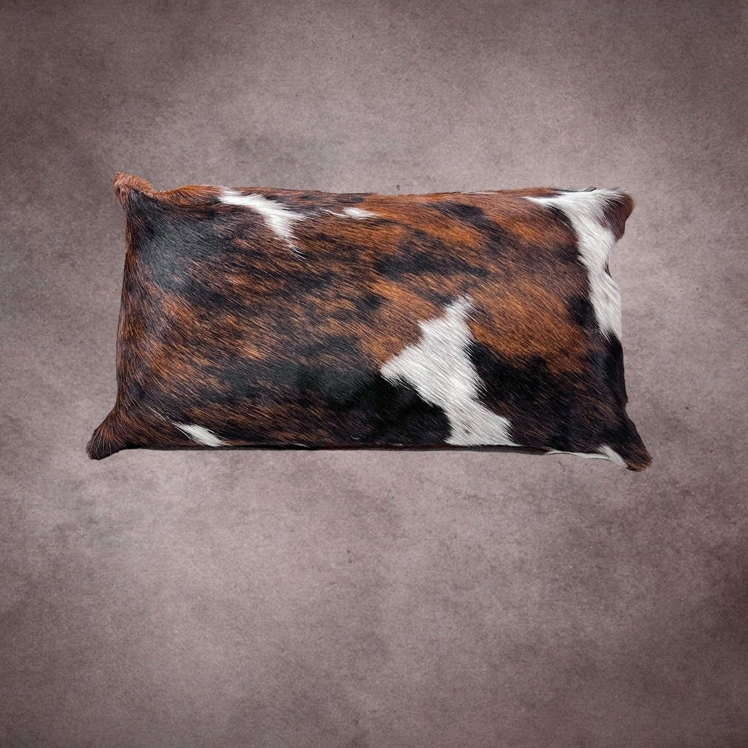 Tricolor Cowhide Pillow Cover - PL056 - Rodeo Cowhide Rugs