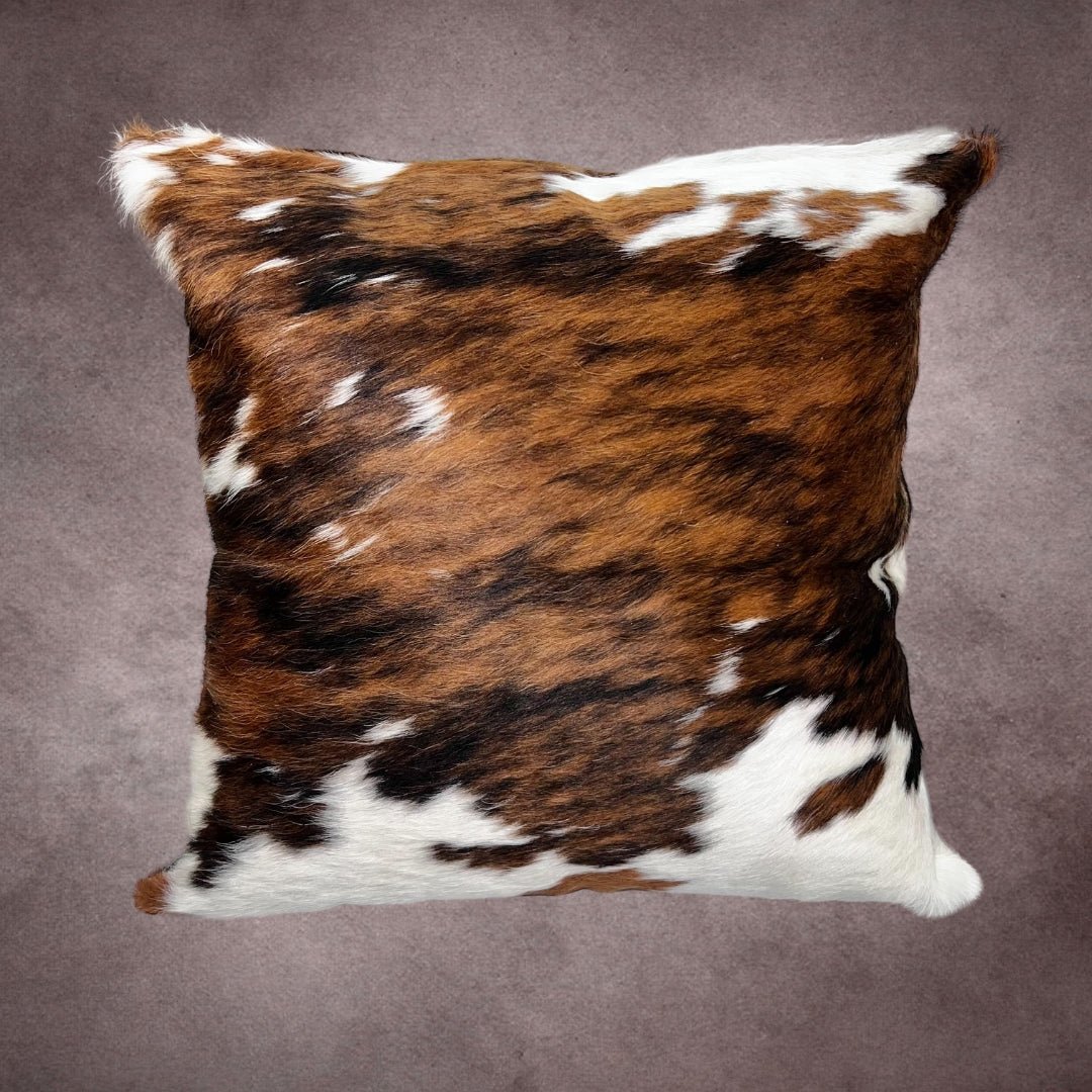 Tricolor Cowhide Pillow Cover - PL062 - Rodeo Cowhide Rugs